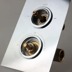 Kibath Robinet de douche encastré (robinet seul) thermostatique ABEL finition chrome poli en laiton