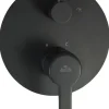 Deante Robinet De Douche Encastre Douchette/interrupteur De Pluie Laiton Galvanise Noir Mat* Robinet De Douche