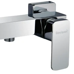 Kibath Robinet de douche monocommande CHE avec finition chromée brillante en laiton