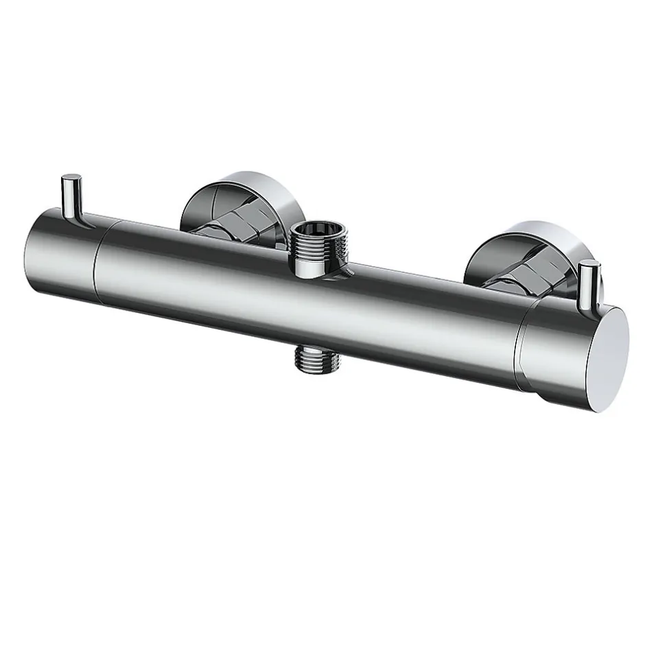 Kibath Robinet de douche monocommande TOR avec finition chromée brillante en laiton