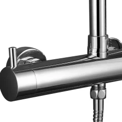 Kibath Robinet de douche monocommande TOR avec finition chromée brillante en laiton