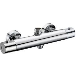 Kibath Robinet de douche thermostatique à effet froid, finition chrome brillant, en laiton