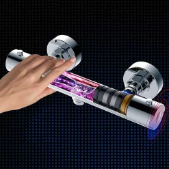 Kibath Robinet de douche thermostatique à effet froid, finition chrome brillant, en laiton
