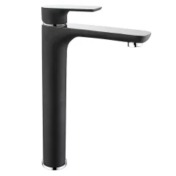 Bernstein Robinet de lavabo de haute qualité Robinet de salle de bain 4025CB en noir mat* Robinet Lave-Mains