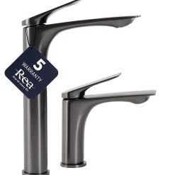 Rea Robinet de lavabo Avalon titanium high* Robinet Lave-Mains