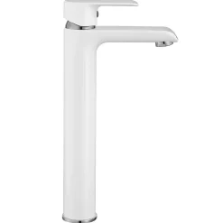 Rea Robinet de lavabo Bloom white chrome high