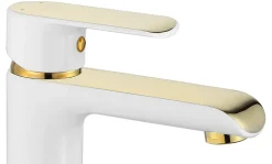 Rea Robinet de lavabo Bloom white gold high
