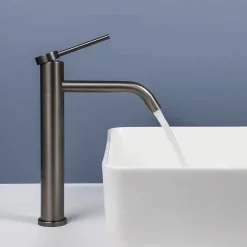 Rea Robinet de lavabo Clif titanium high