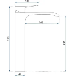 Rea Robinet De Lavabo Dart High Black