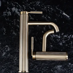 Rea Robinet De Lavabo Js-B348Bg Argon Low Brush Gold* Robinet Lave-Mains