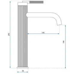 Rea Robinet De Lavabo Js-B348-1G Argon High Gold