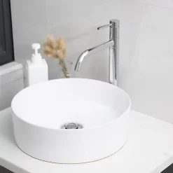 Rea Robinet de lavabo Lugano slim chrome high* Robinet Lave-Mains