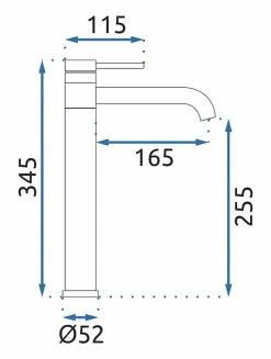 Rea Robinet De Lavabo Lungis High Titanium* Robinet Lave-Mains