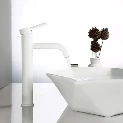 Rea Robinet de lavabo Lungo white high* Robinet Lave-Mains