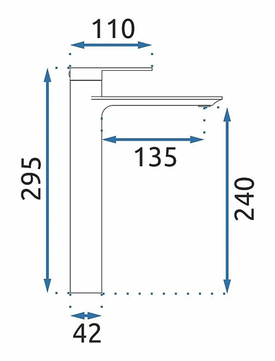 Rea Robinet De Lavabo My1902-21H Storm High Titanium