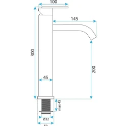 Rea Robinet De Lavabo Ontario Js-11801-1B High Black