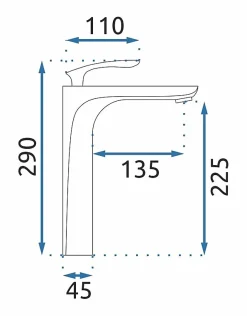 Rea Robinet de lavabo Orbit gold high
