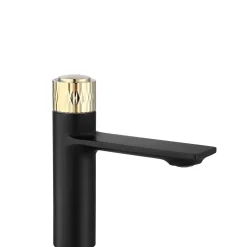 Rea Robinet de lavabo Storm black gold low* Robinet Lave-Mains