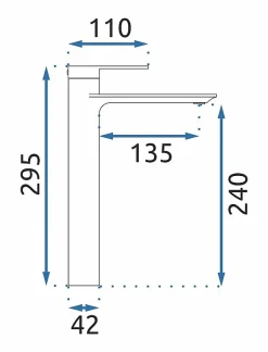 Rea Robinet de lavabo Storm chrome high