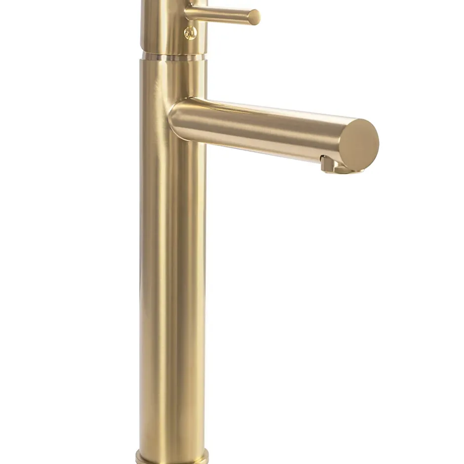 Rea Robinet de lavabo Tess brush gold high