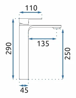 Rea Robinet de lavabo Urban gold high
