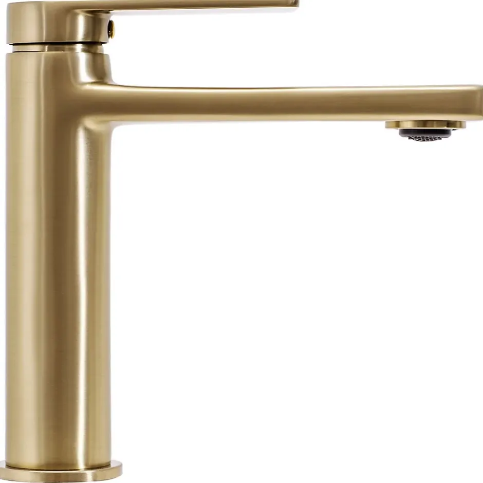 Rea Robinet de lavabo VERSO Brush Gold low* Robinet Lave-Mains