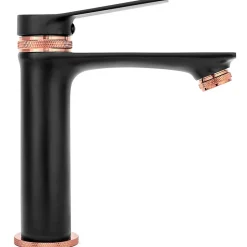 Rea Robinet de lavabo Viral black rose gold low