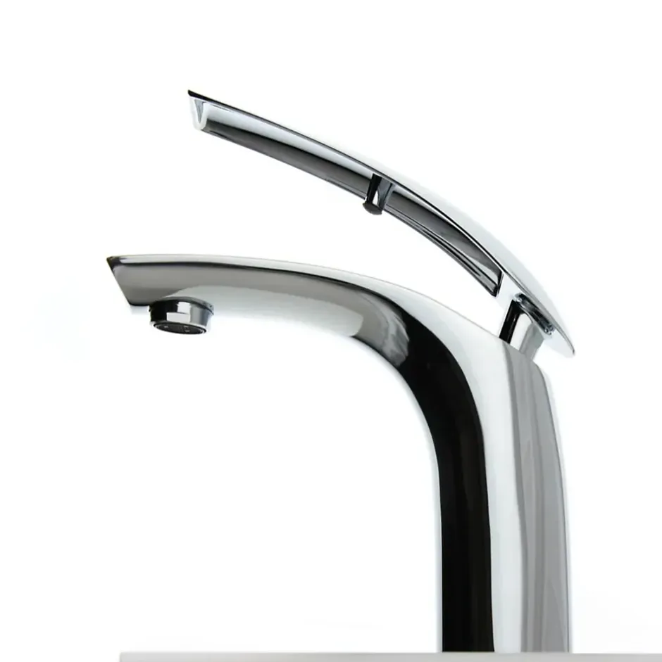 Hudor Robinet de lavabo sur plage B0625-3 en laiton chromé collection Erymanthe
