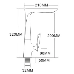 Hudor ROBINET DE LAVABO SURELEVE 02916G2 EN LAITON DORÉ COLLECTION HALYS