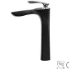 Hudor Robinet de lavabo surélevé 205 en laiton noir et chrome collection Céphise* Robinet Lavabo Et Vasque