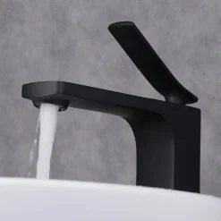 Kroos Robinet de lavabo surélevé pour Vasque Noir* Robinet Lave-Mains