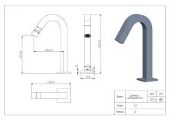 Essebagno Robinet de lave-mains noir Quartos* Robinet Lave-Mains