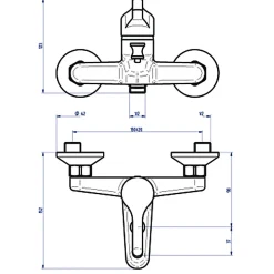 Autres Robinet de salle de bain mitigeur bagnoire et douche en laiton chromé