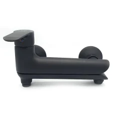 Sea-Horse Robinet Mitigeur Baignoire Noir Mural Bec Pivotant Yo
