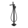Stano Robinet mitigeur baignoire cascade TANO sur pied noir mat* Colonne De Baignoire