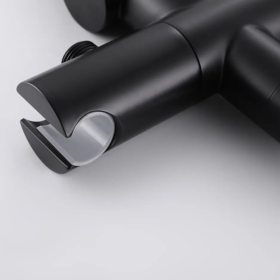 Bellegno Robinet mitigeur de baignoire sur pied BAGNO noir mat