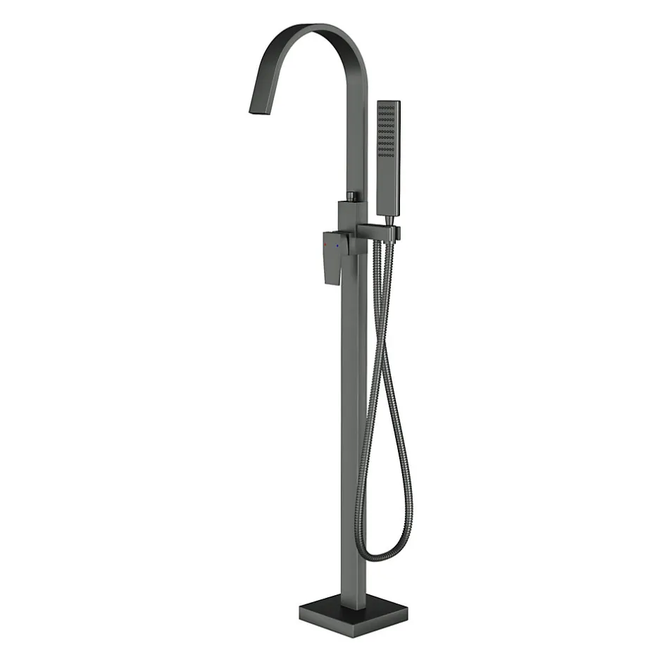 Bernstein Robinet Mitigeur de baignoire design sur pieds 112x5x25cm (HxLxP) acier inoxydable et laiton - NT3311 2.0
