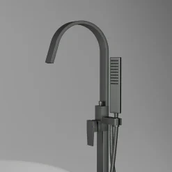 Bernstein Robinet Mitigeur de baignoire design sur pieds 112x5x25cm (HxLxP) acier inoxydable et laiton - NT3311 2.0