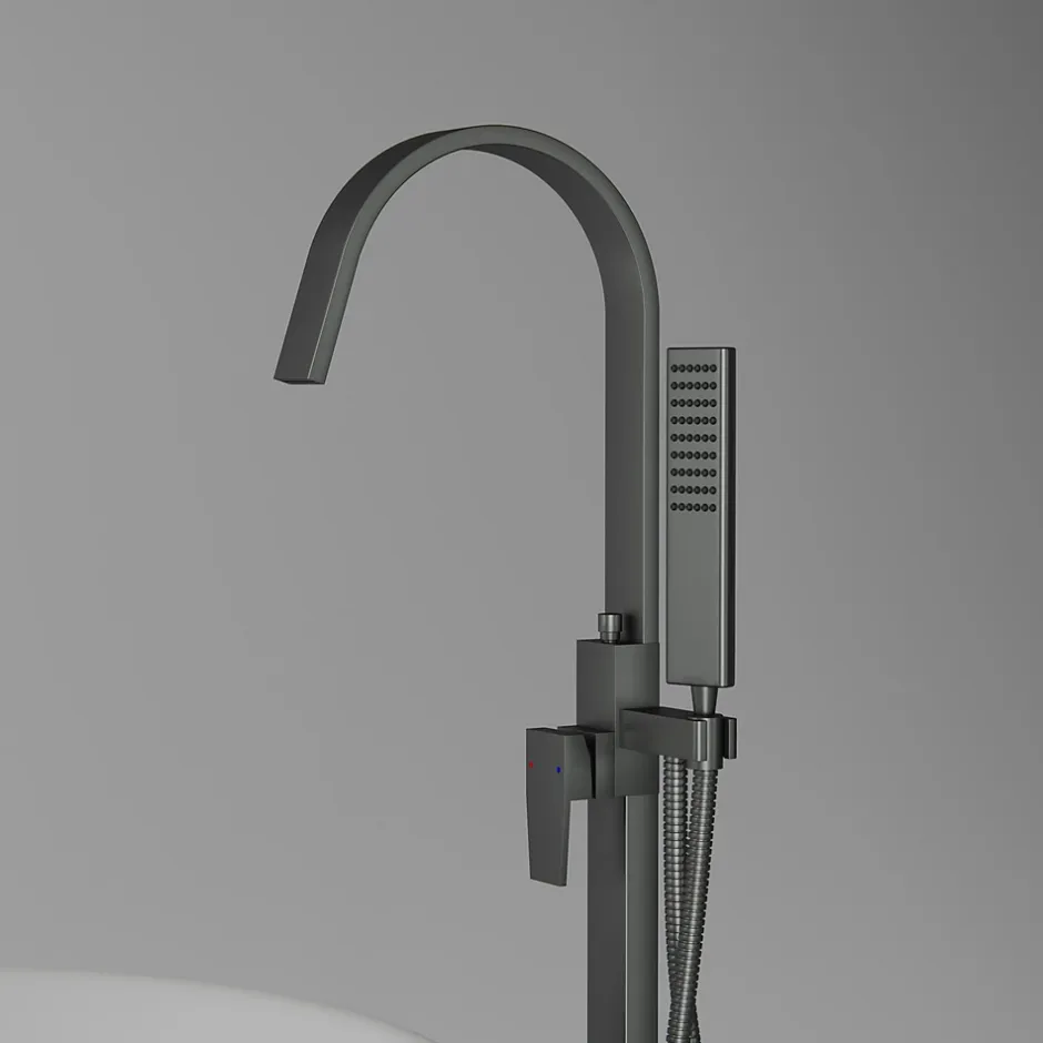 Bernstein Robinet Mitigeur de baignoire design sur pieds 112x5x25cm (HxLxP) acier inoxydable et laiton - NT3311 2.0