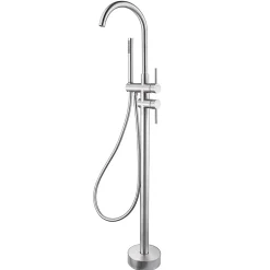 Bellegno Robinet mitigeur de baignoire sur pied BAGNO acier brossé