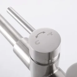 Bellegno Robinet mitigeur de baignoire sur pied BAGNO acier brossé