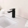 Luxury Bain Robinet, mitigeur de lavabo pour salle de bain carré (Noir) LuxuryBain* Robinet Lavabo Et Vasque
