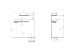 Luxury Bain Robinet, mitigeur de lavabo pour salle de bain carré (Noir) LuxuryBain* Robinet Lavabo Et Vasque