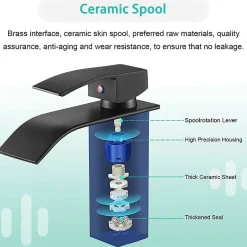 Deko Robinet mitigeur de lavabo - Robinet de salle de bain Robinet cascade monotrou Robinet mitigeur de lavabo* Robinet De Bidet