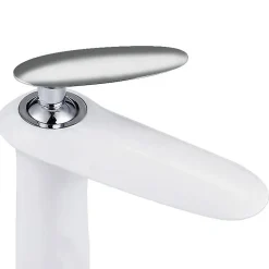 Kroos Robinet mitigeur lavabo haut moderne Blanc - Castor