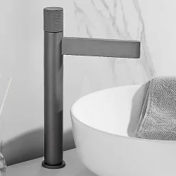 Kroos Robinet mitigeur lavabo haut Gun métal - Sham