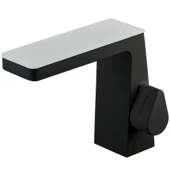 Bernstein Robinet mitigeur pour lavabo ou vasque NT7320 effet cascade - noir mat, gun métal ou blanc mat Noir