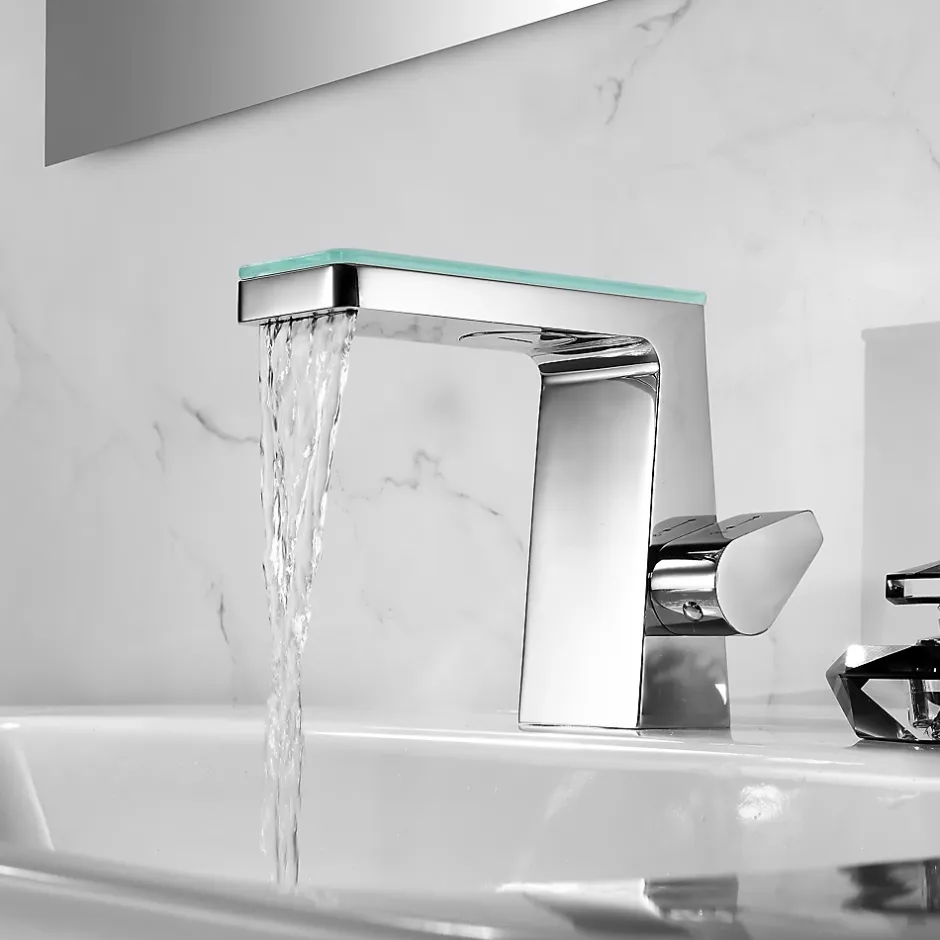 Bernstein Robinet mitigeur pour lavabo ou vasque NT7320 effet cascade - noir mat, gun métal ou blanc mat Noir