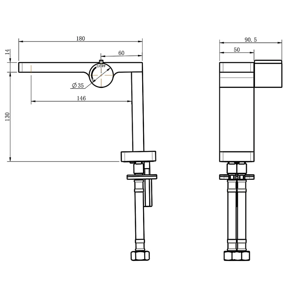 Bernstein Robinet mitigeur pour lavabo ou vasque NT3110C - finition chromée