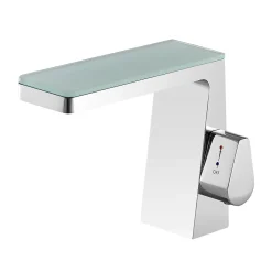 Bernstein Robinet mitigeur pour lavabo ou vasque NT7320 effet cascade - chrome et verre* Robinet Lave-Mains